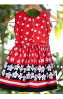 Flower Printed Cotton Kids Dress (KR1193)
